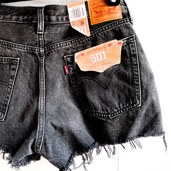 Levi's Pants - NWT levi's 501 black denim cut-off shorts